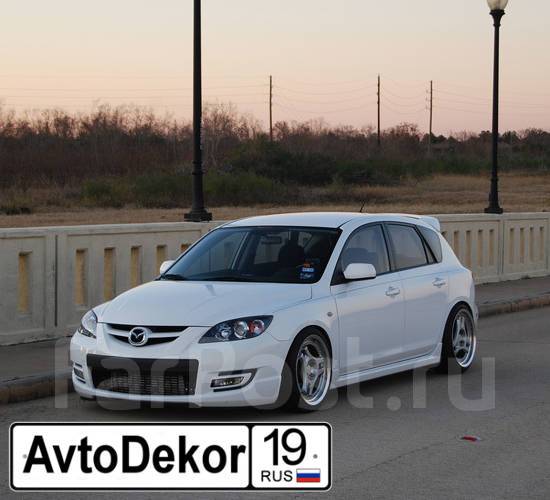 Пластиковые накладки на пороги Mazda 3 (Мазда 3) bk 2004-2009г купить в ...