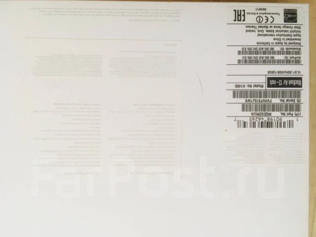 Apple MacBook Air 13 2017 Mid. 2,9����, ��� 8 ��, ���� 128���, WiFi: 1, Bluetooth: 1, ����������� �� 12��. ����