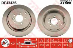 Диск тормозной задний LAND ROVER DISCOVERY IV, RANGE ROVER III, SPORT DF4342S