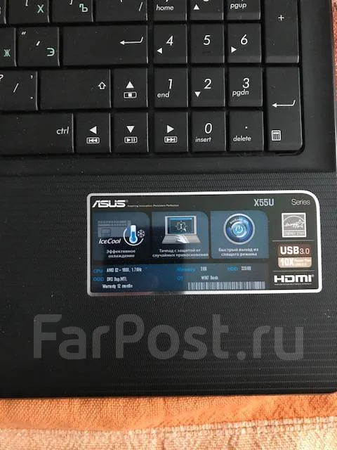 Asus X55U. ��� 2048 ��, WiFi: 1, Bluetooth: 1 ����
