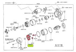 Щеткодержатель стартера. Toyota: Corona, Platz, Lite Ace, Aristo, iQ, Corolla, Altezza, Tercel, MR-S, Dyna, Raum, Vista, Sprinter, Mark II Wagon Blit...