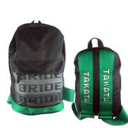 JDM Рюкзак Bride зеленый, ремни Takata