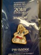 Значок ЧМ2018 в России - Забивака (мяч малый) - Чемпионат близко