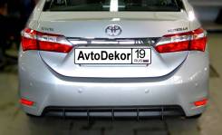Диффузор накладка заднего бампера Toyota Corolla E160-E180 (тиснение). Toyota Corolla, NDE160, NRE160