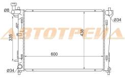 Радиатор HYUNDAI Elantra, i30, KIA Ceed (2006-2012) двигателя (пластинчатый радиатор) SAT SG-HY0003-07