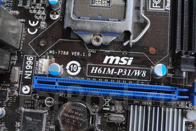 Msi h61m p31 w8 схема подключения