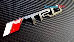 Шильдик TRD металлический на самоклейке. Toyota: Corona, Lite Ace, Ipsum, MR-S, Tundra, Sprinter, Tarago, Starlet, Porte, Echo, Carina ED, Opa, Prius...