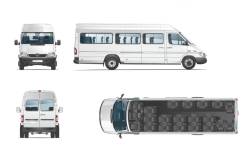 Ford Transit Shuttle Bus. «Mercedes-Benz» Sprinter или 2,2L, 2 200 куб. см., 23 места