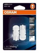 Светодиодная лампа 2880CW 1W 12V W2.1X9.5D 10XBLI2DK 6000K Osram 2880CW-02B