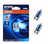 Комплект ламп W5W 12V 2.1X9.5D стеклянный цоколь голубая 2шт. в блистере