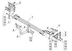 Фаркоп. Nissan Qashqai, J11 Двигатели: H5FT, HR12DDT, K9K, MR16DDT, MR20DD, R9M. Под заказ
