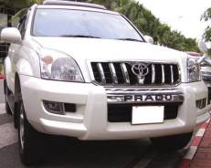Накладка на бампер. Toyota Land Cruiser Toyota Land Cruiser Prado, GRJ120W, GRJ121W, GRJ125W, KDJ120W, KDJ121W, KDJ125W, RZJ120W, RZJ125W, TRJ120W, TR...