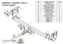 Фаркопы. Subaru Forester, SF5, SF6, SF9, SG, SG5, SG6, SG69, SG9, SG9L. Под заказ