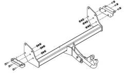Фаркоп Mitsubishi Pajero 3, 4 1999-2006, 2006- (AvtoS) AvtoS MI26