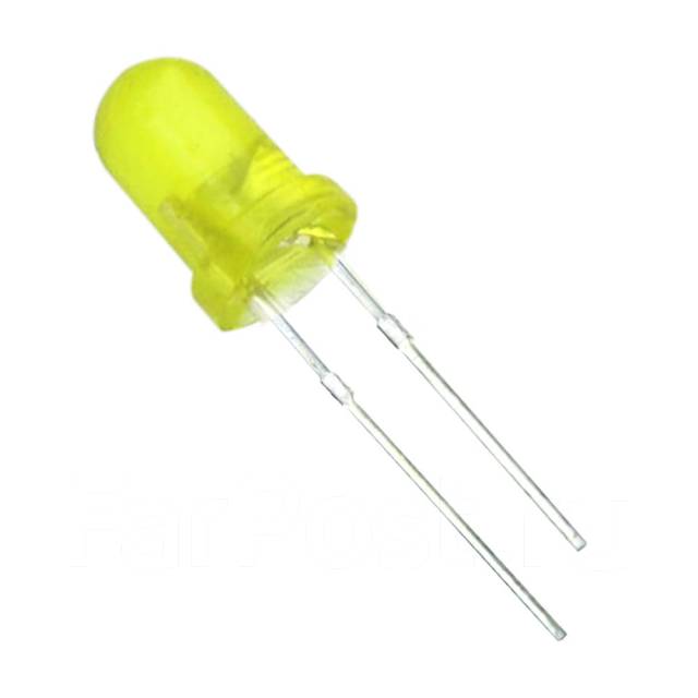 Светодиод 5MM-Желтый, новый, в наличии. Цена: 5₽ во Владивостоке