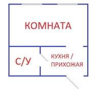 Гостинка, улица Сафонова 10. Борисенко, агентство, 23 кв. м. План квартиры