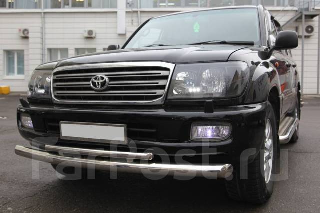 toyota landcruiser 100 тюнинг защита бампера трубы