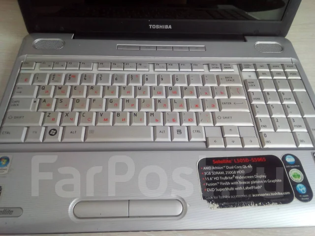 Toshiba Satellite L505D. 15.6", ��� 3072 ��, ���� 250���, ����������� �� 1��. ����