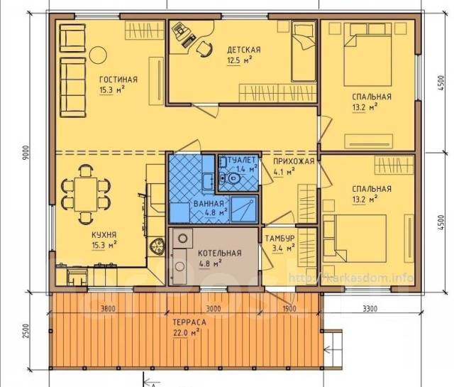 Строительство каменный Одно этажное дома под ключ за 3.500.000 в Артеме