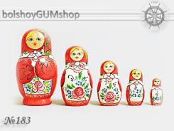 Матрешка российская (оригинал) 5 предметов 60х110 - suv-5-183