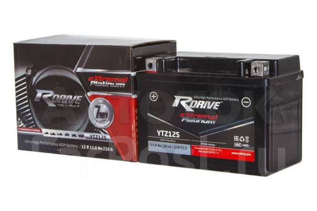 Мото аккумулятор Rdrive Platinum YTZ12S (YTZ12S, YTZ14S, YTX9-BS ...