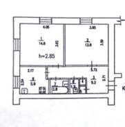 2-комнатная, улица Нагорная 17. Индустриальный, агентство, 48 кв. м.