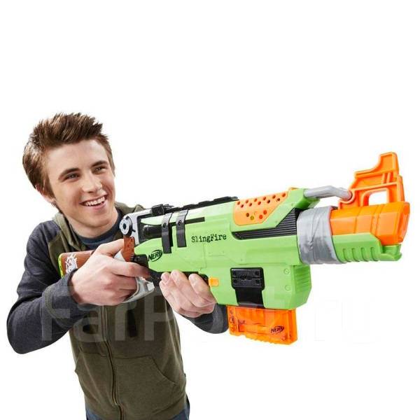 Hasbro Nerf A6563 Нерф Бластер Зомби Страйк Слингфайр, новый, в наличии ...