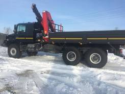 Mercedes-Benz. Бортовой автомобиль Mercedes Benz Zetros 6х6 с КМУ, 11 900 куб. см., 6x6