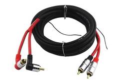 Кабель Ural RCA -PT5M аудио/2RCA-2RCA/5м, бескислородная медь, тканевая оплётка, экран из алюминиевой фольги, позолоченные разъемы - угловые с одной с...