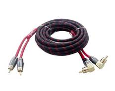 Кабель Ural RCA-DB5M аудио/2RCA-2RCA/5м, бескислородная медь, тканевая оплётка, двойной экран (оплетка из луженой меди + алюминиевая фольга), позолоче...