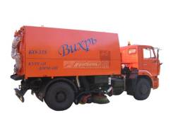 Кургандормаш КО-318. Подметально-уборочная машина КО-318 Д (две всасывающие шахты), 10 000 куб. см.