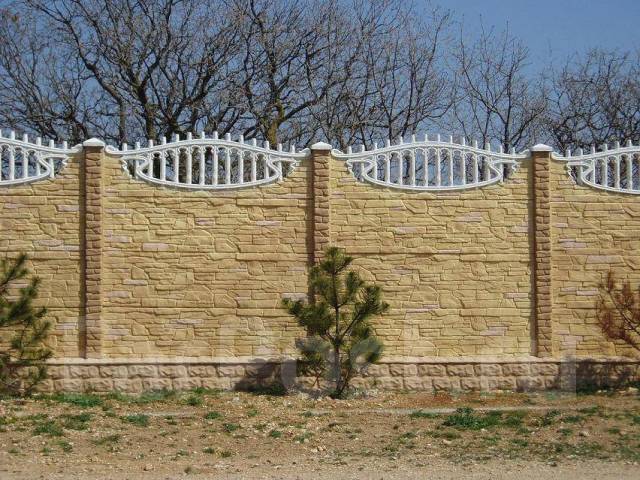 Еврозабор. Декоративный забор. Секционный забор из бетона, в наличии ...