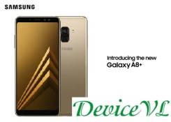 Samsung Galaxy A8+. Новый, 32 Гб, Золотой, 3G, 4G LTE, Dual-SIM, Защищенный