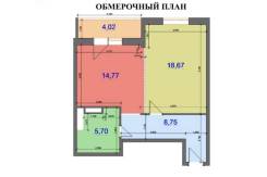 1-комнатная, ул. Татьянин Парк, 14к2. частное лицо, 53 кв. м.