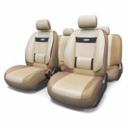 Авточехлы "AUTOPROFI COMFORT" COM-1105 D.BE/L.BE (M) ортопед под,велюр,11пр,т.бежевый/св.бежевый