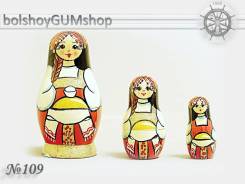 Матрешка российская (оригинал) 3 предмета 42х80 - suv-3-109