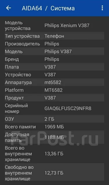 Philips Xenium V387. �/�, ������, 3G, Dual-SIM ����