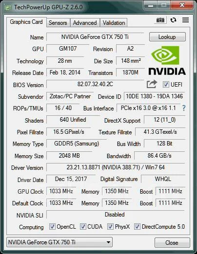 GeForce GTX 750 Ti ����