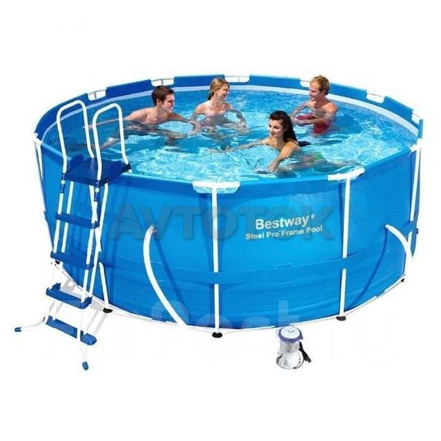 Бассейн каркасный Bestway 366х133 см, +насос, лестница 15427 - Сад и ...