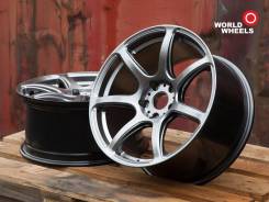 NEW 2018 - Разноширокий комплект JS 107 Hyper Black. 8.5/9.5x18, 5x100.00, 5x108.00, 5x112.00, 5x114.30, 5x120.00