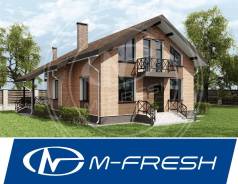 M-fresh Bellissimo! (Фасад из облицовочного кирпича, низкая мансарда). 200-300 кв. м., 2 этажа, 6 комнат, бетон
