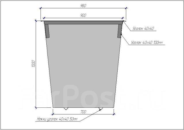 Мусорный бак чертежи
