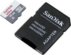 Карта памяти 16Gb microSDHC SanDisk Ultra Imaging Class 10 UHS-I + адаптер (SDSQUNB-016G-GN3MA)