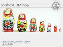 Матрешка российская (оригинал) 7 предметов 75х140 - suv-7-128 Разноцвет