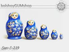 Матрешка российская (оригинал) 5 предметов 52*80 - suv-5-219