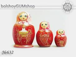 Матрешка российская (оригинал) 3 предмета 52*80 - suv-3-632