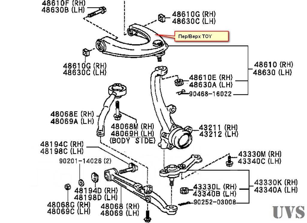 Схема подвески toyota mark 2 90