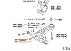 Рычаг TOYOTA PLATZ NCP12