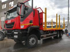 Iveco Trakker. Сортиментовоз колесная формула 6х6 - площадка 8 метров, 13 000 куб. см., 25 000 кг.