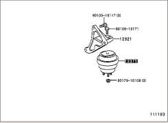 Подушка двигателя TOYOTA CROWN JZS153 1JZGE